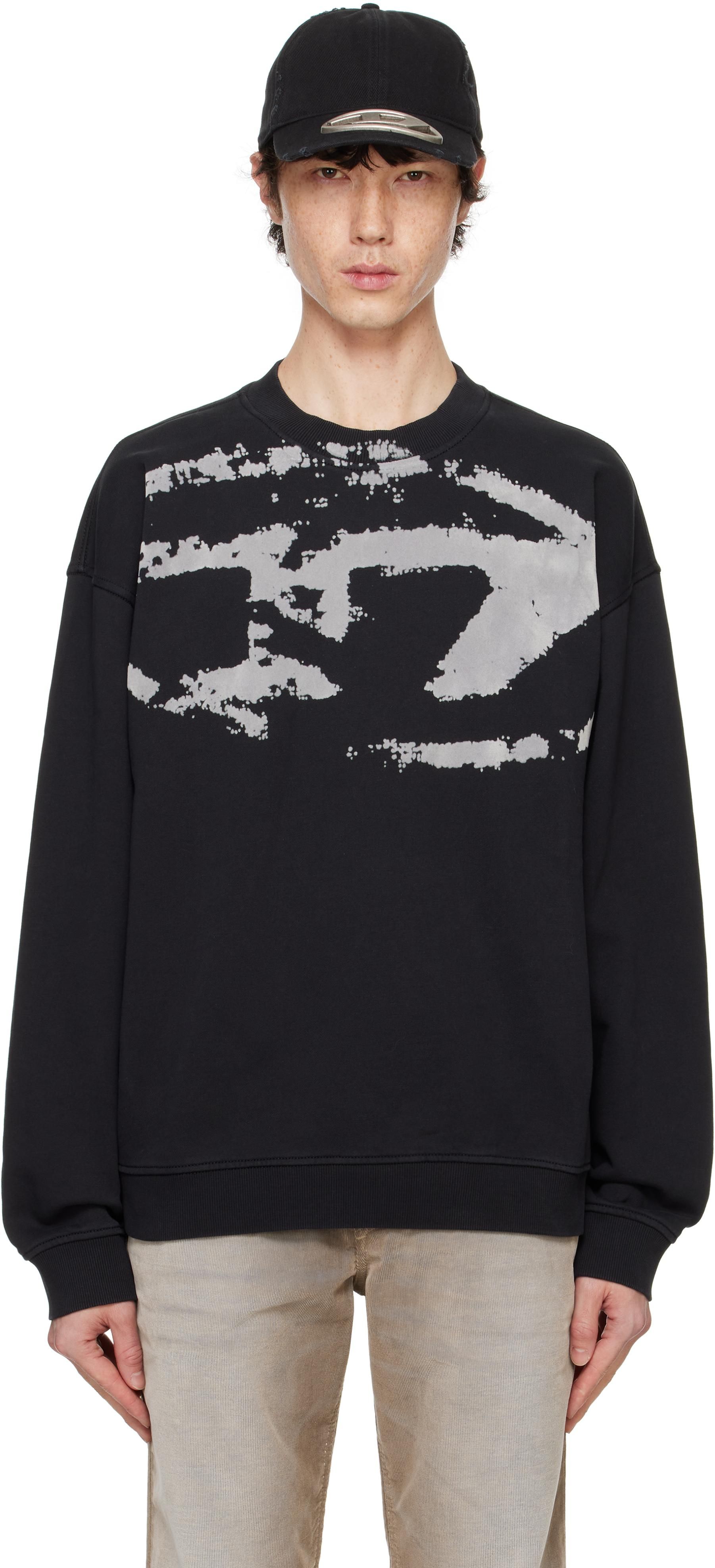 Diesel Black Gold outlet Sweatshirt blau Casual-Look