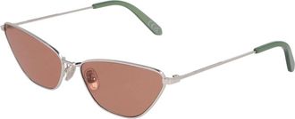 Retro Superfuture Kattenoog Metalen Zonnebril Spillo - unisex - Zonnebrillen - Geel - 61 MM - Accessoires