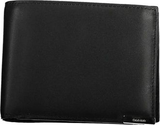 Calvin Klein Zwarte Leren Herenportemonnee RFID-blokkering - Heren - Portefeuilles - Zwart - ONE Size - Leer - Accessoires