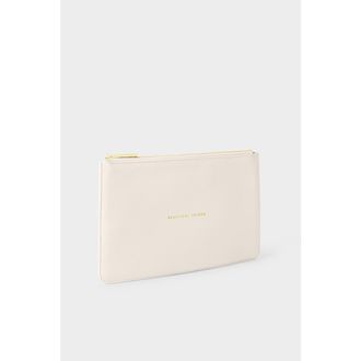 Katie Loxton Sentiment Pouch Beautiful Friend in White at Nordstrom