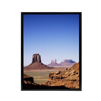 Artery8 Monument Valley Arizona Carol M Highsmith Framed Canvas Wall Art Print in Blue | Size: W24 x H32