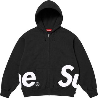SUPREME Big Logo Zip Up Hooded Sweatshirt Black SS25SW46-BLACK