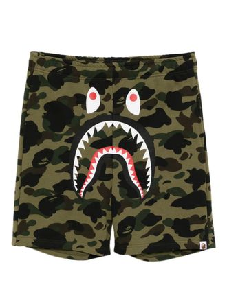 A Bathing Ape 1st Camo Shark track shorts - Green