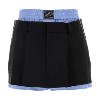 Alexander Wang Alexander Wang, Short Shorts, female, Black, Size: 2XS Cotton Twill Mini Skort