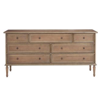 Ballard Designs Casa Florentina Emile Dresser - Distressed Black Over Gray - Ballard Designs