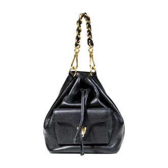 Coccinelle Leren Tas met Binnen- en Buitenvakken - Dames - Schoudertassen - Zwart - ONE Size - Leer - Tassen