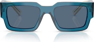 Prada 0pr B17s Rectangular Gradient Acetate Sunglasses