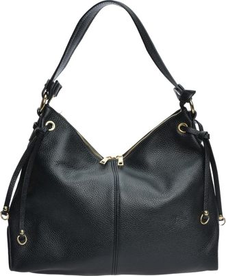 Isabella Rhea Zwart Rundleer Tas