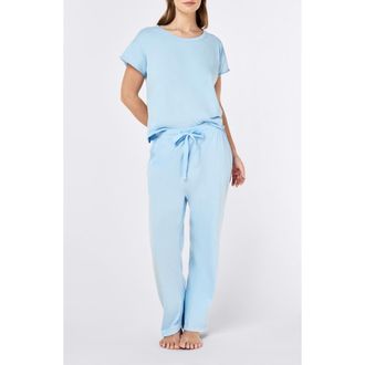 Papinelle Sleepwear Jada Organic Cotton Pajamas in Blue Bell at Nordstrom, Size Xx-Large