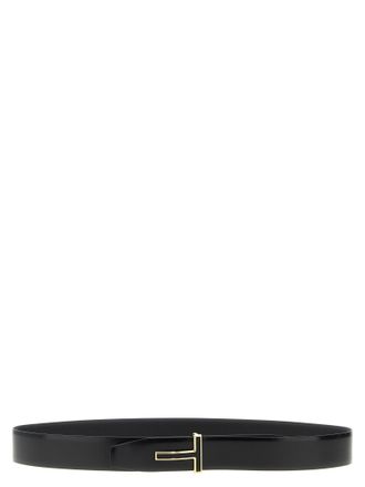 Tom Ford Mens Black Calfskin Regular Belt