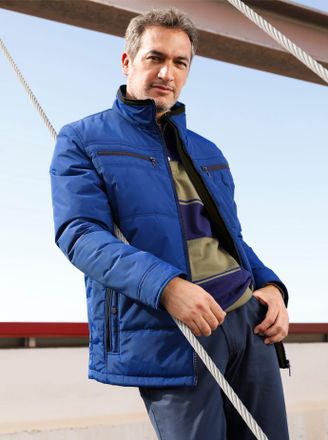 Marco Donati Steppjacke MARCO DONATI, Herren, Gr. 52, blau (royalblau), 100% Polyester, unifarben, Jacken Steppjacke