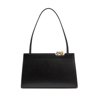 Jacquemus Le Salon Schoudertas - Dames - Tassen - Zwart - Maat: ONE Size Leer