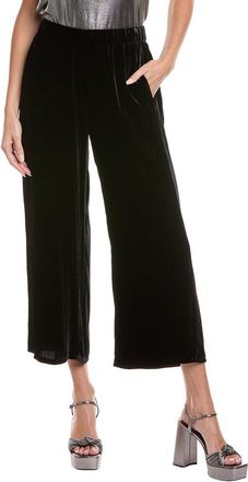 Eileen Fisher Petite Crushed Velvet Wide Leg Silk-Blend Pant