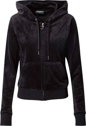 Juicy Couture Zwarte Hoodie Trainingspak Set - Dames - Vesten met rits - Zwart - M - Polyester - Hoodies & sweatvesten