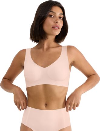 sloggi Bustier SLOGGI ZERO Feel 2.0 Bralette, Damen, Gr. XXL, N-Gr, puff pink, Single Jersey, Obermaterial: 76% Polyamid, 24% Elasthan, BHs Bustier, nahtlos 