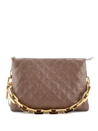 Louis Vuitton Coussin Bag Monogram Embossed Lambskin MM crossbody bag - Beige