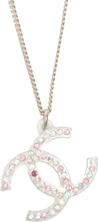 Chanel 2012 CC-mark rhinestone necklace - Silver
