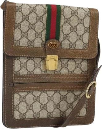 Gucci Pre-owned Cross Body Bags, female, Beige, Size: ONE SIZE Pre-owned Plastic Cross Body Bag
