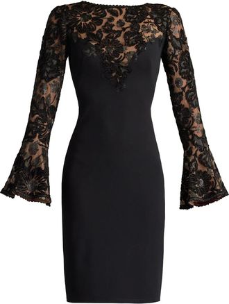 Tadashi Shoji Lou floral-lace dress - Black
