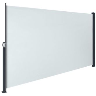 TecTake Toldo lateral, poli&eacute;ster, enrollado autom&aacute;tico, gris 300x9x180cm