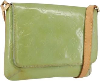 Louis Vuitton Pre-owned Cross Body Bags, female, Green, Size: ONE SIZE Pre-owned Vintage Patent Leather Shoulder Bag