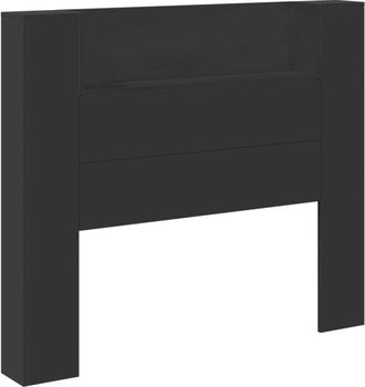 vidaXL Cabecero Negro 120 X 16,5 X 103,5 Cm Madera De Ingenier&iacute;a Vidaxl