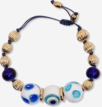 Tohum Design Glas- und Messingperlen-Armband Charm