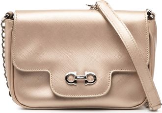 Ferragamo gold pink Leather Shoulder Bag (Pre-Owned)