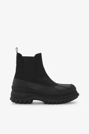 Ganni Black Outdoor Chelsea Boots - Size 36