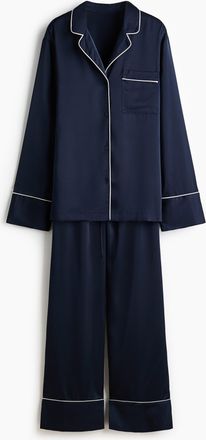 H&M Satinpyjama - Blue