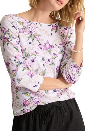 Tommy Bahama Ashby Isles Floral Gardens Cotton Rib T-Shirt in White at Nordstrom, Size X-Large