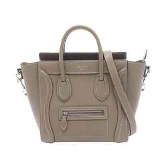 Celine Pre-owned Handbags, female, Gray, Size: ONE SIZE Pre-owned Vintage Leather Handbag