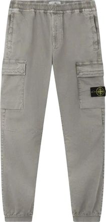 Stone Island Stretch Broken Twill Katoen Old Effect Cargo Broek - Heren - Straight fit broeken - Grijs - W33 - Katoen - Broeken