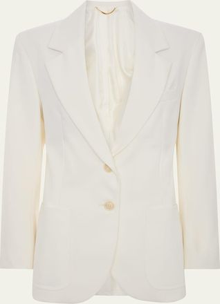 Victoria Beckham Patch-Pocket Single-Breasted Jacket
