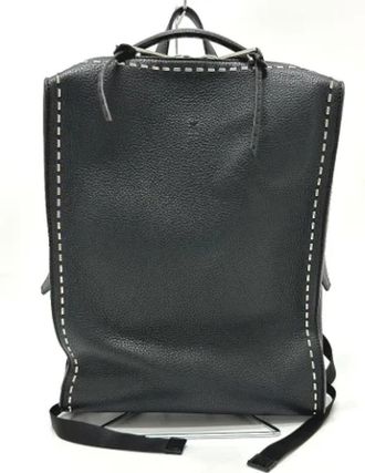 Fendi Pre-owned Backpacks, male, Black, Size: ONE SIZE Pre-owned Leather shoulder-bags