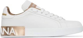 Dolce & Gabbana Schoenen, Dames, Wit, 36 1/2 EU, Leer, Portofino Sneakers