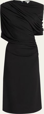 Stella McCartney Draped Cape Midi Dress