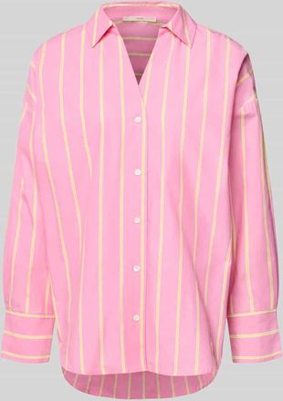 Lanius Lanius Relaxed Fit Hemdbluse mit V-Ausschnitt in Pink, Gr&ouml;&szlig;e 34