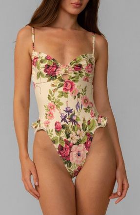 Montce Swim Bouquet Devin Ruffled One-Piece Swimsuit at Nordstrom, Size X-Small