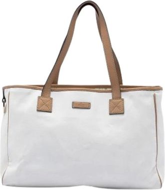 Gucci Pre-owned Tote Bags, female, White, Size: ONE SIZE Pre-owned Vintage Tote