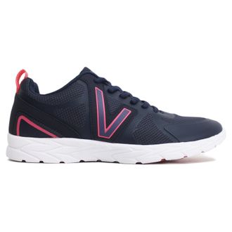 Vionic Miles II Textile Synthetic Womens Low Top Trainers - Navy Pink - Size:UK 4.5