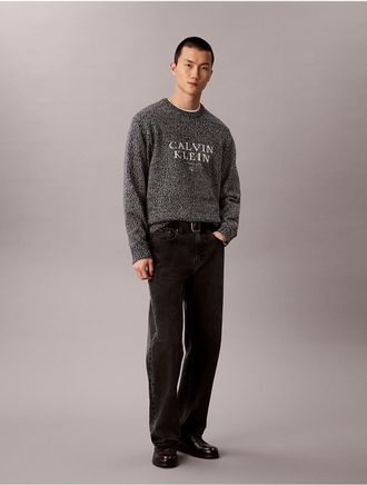 Calvin Klein Jeans Calvin Klein Mens CK NYC Crewneck Sweater - Blue - 2XL