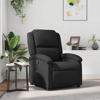 vidaXL Vidaxl - Sill&oacute;n Reclinable De Cuero Aut&eacute;ntico Negro