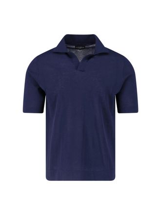 Ballantyne Navy Blue Classic Cotton Polo Shirt