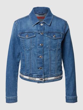 HUGO BOSS Jeansjacke mit Stretch-Anteil in Blau, Gr&ouml;&szlig;e XS