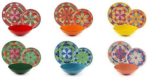 Excelsa Amalfi Schüssel-Set, 4-tlg. - Handbemalte Zitronen-Keramik