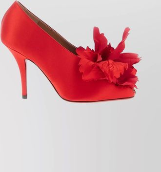 Ferragamo viscose leather pumps