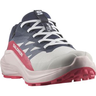 Salomon Trailrunningschuh SALOMON ALPHAGLIDE GORE-TEX W, Damen, Gr. 42,5, blau (lunar rock, blau nights, rouge rot), Synthetik, Textil, Schuhe Trailrunningsch