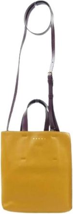 Marni Pre-owned Museo Bag - Dames - Vintage Shopper - Geel - ONE Size - Leer - Vintage