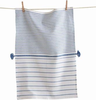 Tag Beach Stripe Blue Cotton Dishtowel Machine Washable Kitchen at Nordstrom
